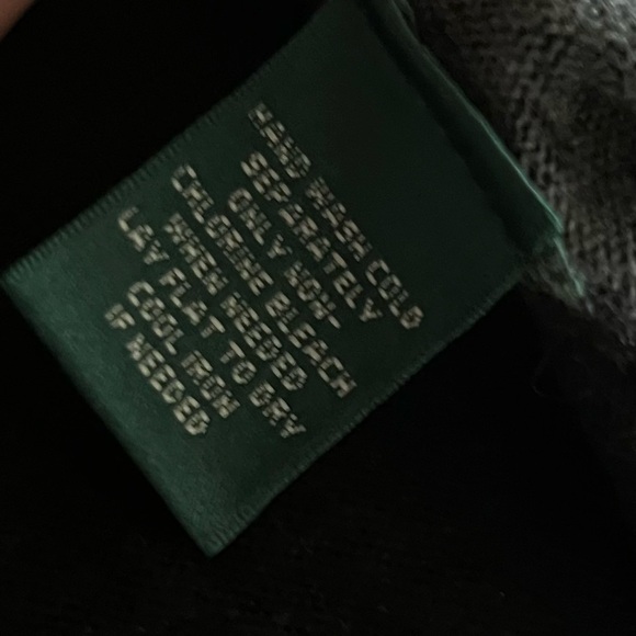 Lauren Ralph Lauren Black Gray Turtleneck Sweater Petite Medium - Picture 9 of 9